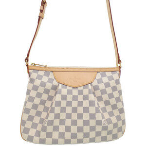 Louis Vuitton Damier Azur White Siracusa Shoulder Bag